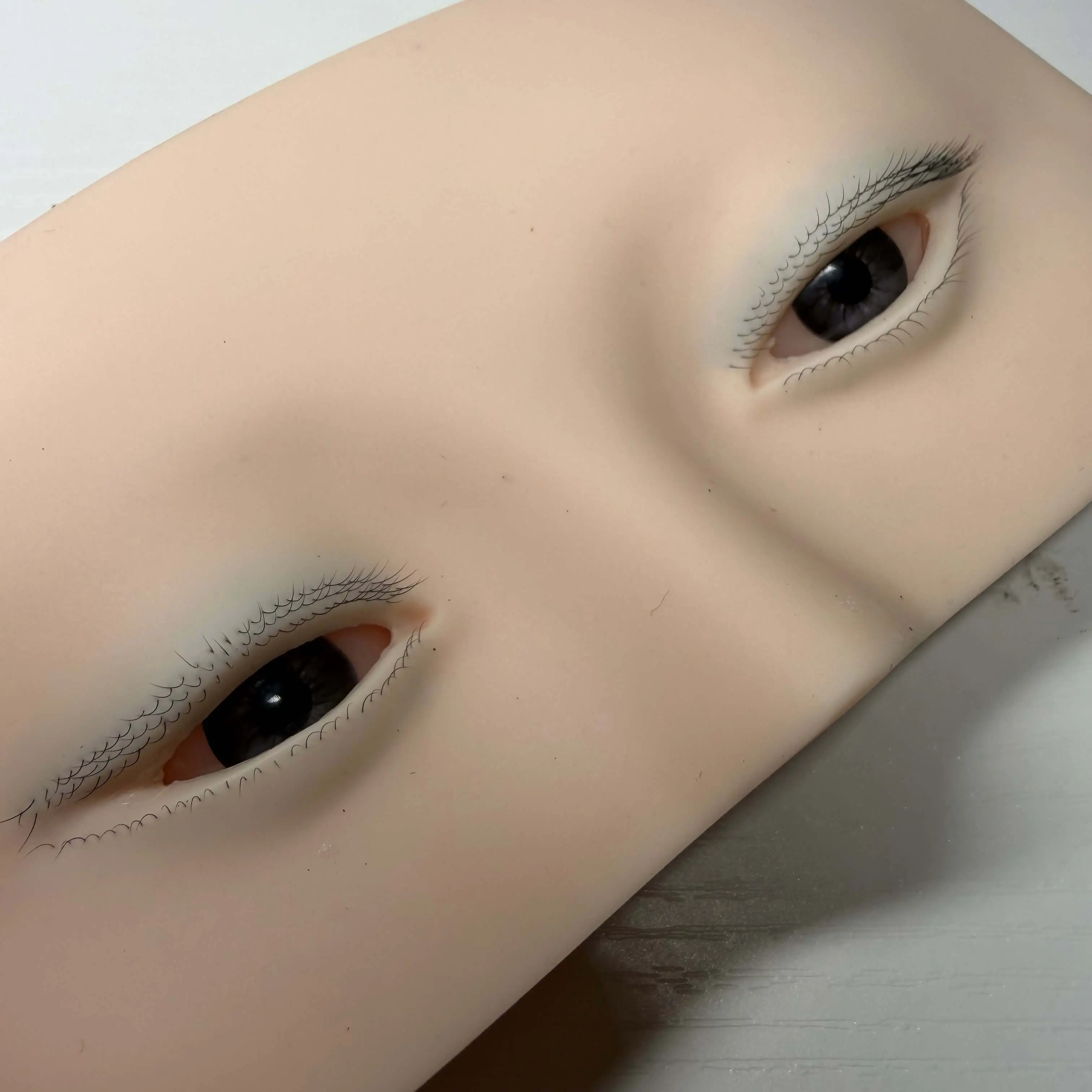 Premium Large Silicone Practice Face for Lash Training – Realistic Model with 3D Eyes