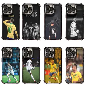 Neymar Jr Football Phone Case | Brazil National Team & Football Star Action Art Cover For iPhone 11/12/13/14/15/16/17 Pro/Pro Max/Plus & Samsung S23/S24/S25/S26 Ultra, Protective Case For Football Fans, Birthday/Christmas Gift