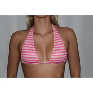 Aperol Stripe Bikini Top