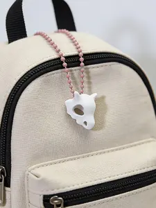 Punk Skull Bag Charm Keychain, Versatile Festival Gift, Casual Plain Design, All Seasons Accessory, Perfect for Everyday Use