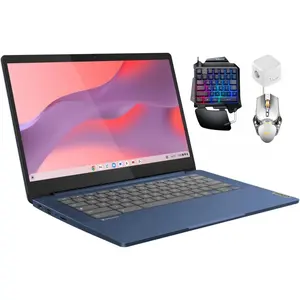 Lenovo 14'' FHD Touchscreen Slim 3 Chromebook Laptop Business Student, 8-Core MediaTek Kompanio 520 Processor, 4GB RAM, 64GB eMMC, WiFi 6,Chrome OS, Abyss Blue