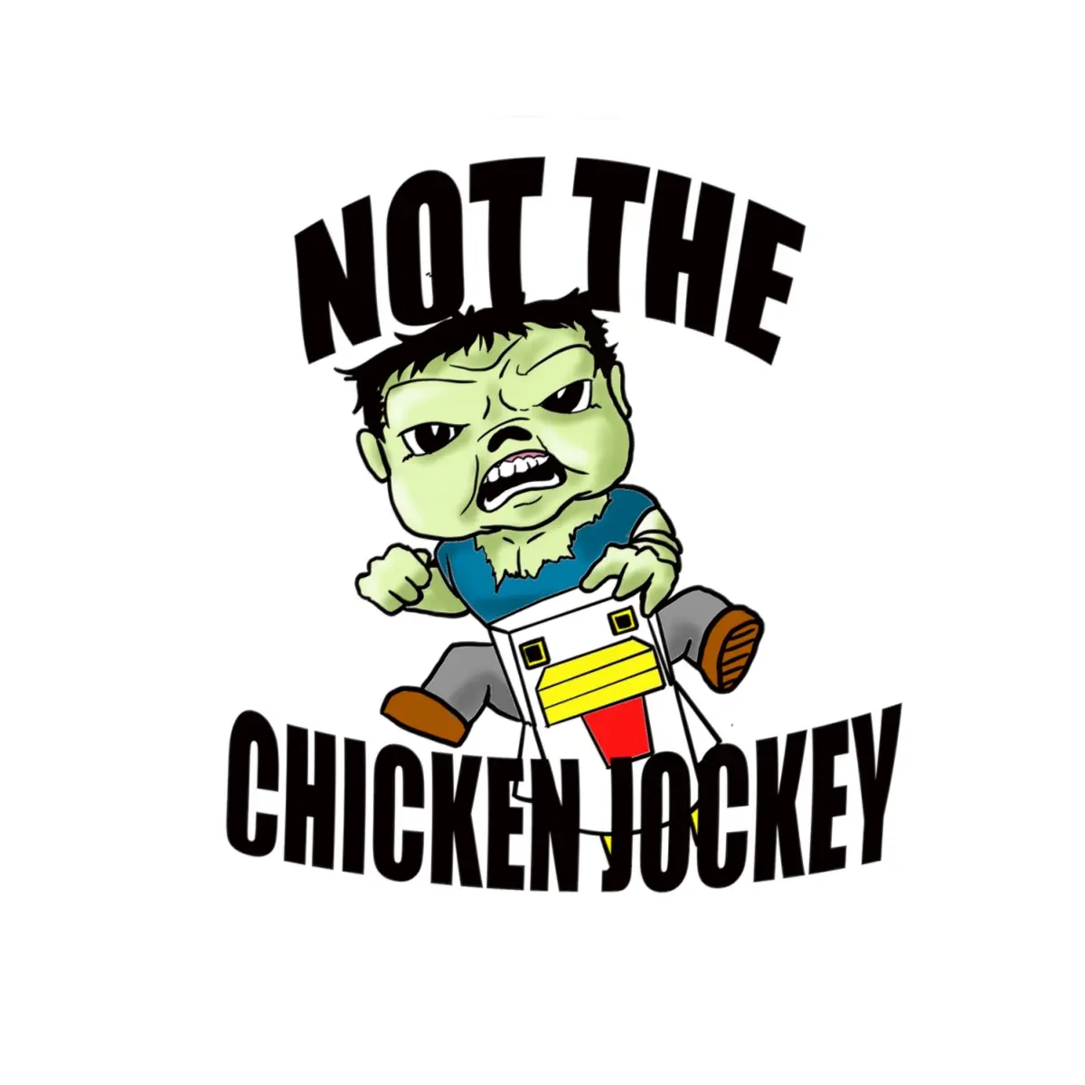 Chicken Jockey Design, Laptop Decals, Funny Gifts, Humorous Decor vinyl sticker