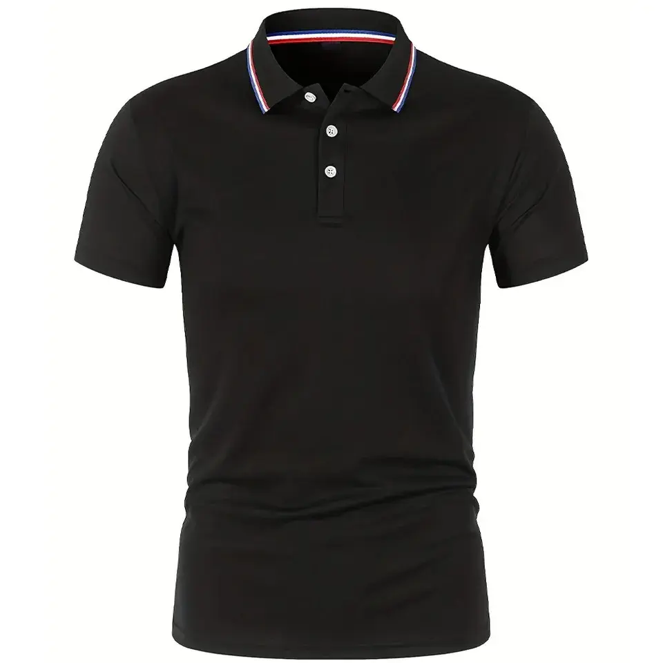 2026 Men's Summer Casual Breathable Comfortable Polo Shirt Men's Solid Color High Quality Short Sleeve T-Shirt