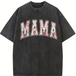 Comfort Colors® Boho Floral Mama Shirt, Mothers Day Gift, Trendy Mom Spring Tee, Cute Gift for Mom, Oversized Shirt for Women, Flowers Mama