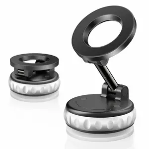 Magnetic Phone Mount, Suction Car Phone Holder, Dual-Sided Electronic Vacuum and Magnetic Adsorption, Compact& Stable Design for Car Accessories