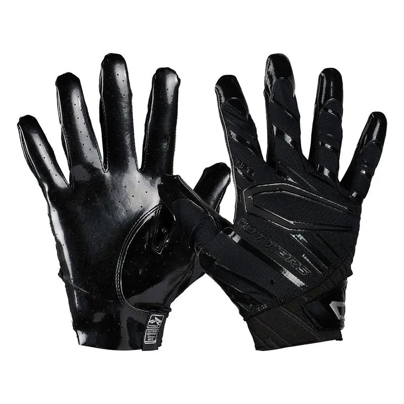Cutters Rev Pro 6.0 Black Football Receiver Gloves - Durable Design for Enhanced Comfort & Performance with Air C-TACK Grip