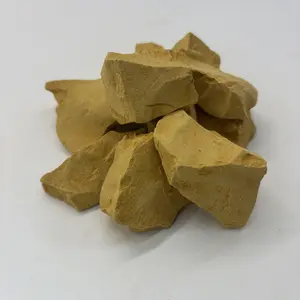 200g(7oz) Cosmetic Grade Edible Golden Yellow Kaolin Clay Lumps & Chunks - Slightly Wet.Sticky Pure Raw Clay for Garden Soil & Planting Media