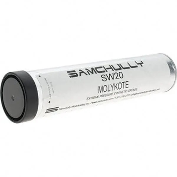 Samchully 14 oz Pre-Filled Tube Lithium Base Extreme Pressure Grease - Black, Food Grade, NLGI 2, SW-20, 350°F Max Temp, for Automotive & Motorcycle Engine Care