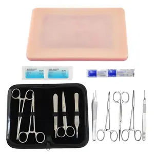 [11PCS-Suturing Training Model-Woundless Model]-Student suturing practice pad, silicone material model, model + training tools, suturing training model, for educational purposes only.