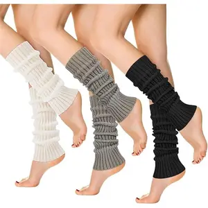3 Pairs Leg Warmers for Women Winter Long Leg Warmers Knit Leg Warmers Warm Long Boot Socks for 80s Party Yoga Dance Comfort Womenswear