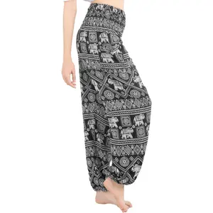 2-Pocket Flowy Harem Women for Yoga Travel Hippie Clothes