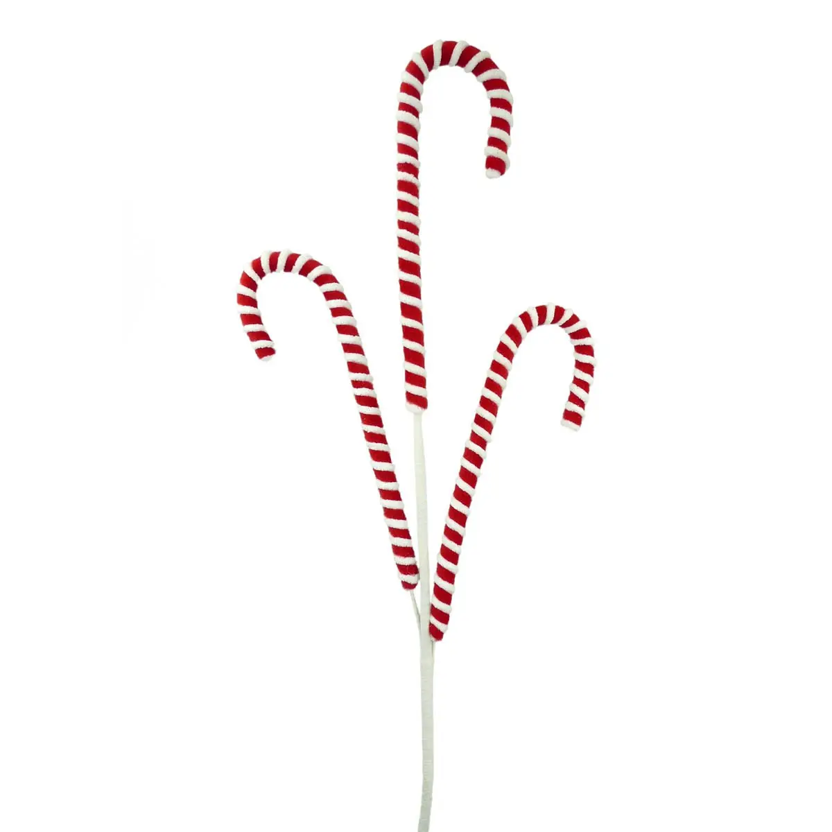 Chenille Peppermint Candy Cane Spray