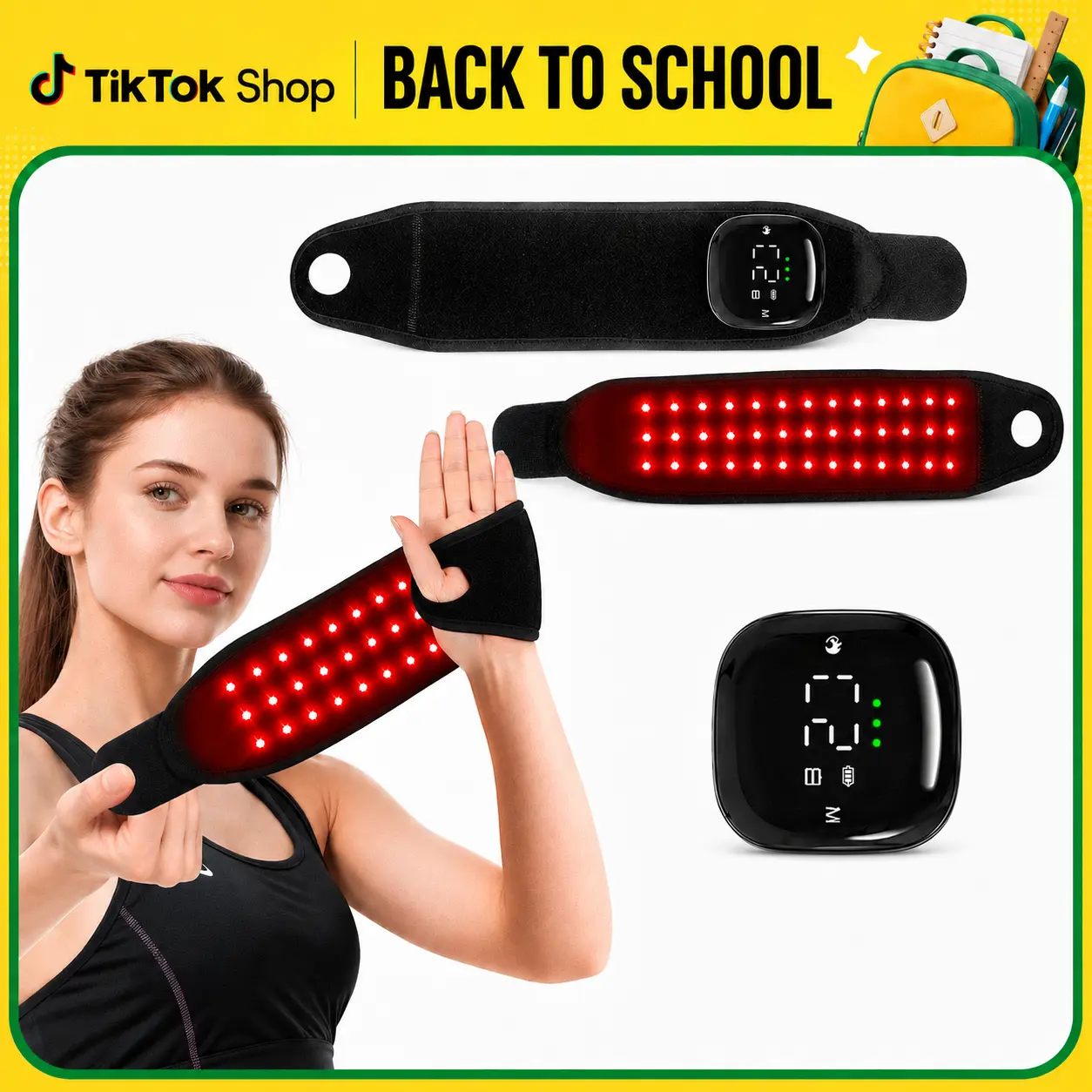 Portable Red Light Therapy for Hands Wrist Massage, 660nm and 850nm Infrared and Near Infrared Light Hand Therapy Equipment with Heat & Vibration for Wrist Ankle Neck #TikTokShopDealsforYouDays