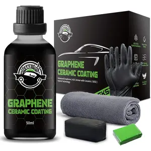 Graphene Ceramic Coating for  (50ml) - 10H Graphene Coating for  Detailing-5+  Protection, Hydrophobic, Scratch & , High GlossFinish - Professional-Grade  Detailing Kit