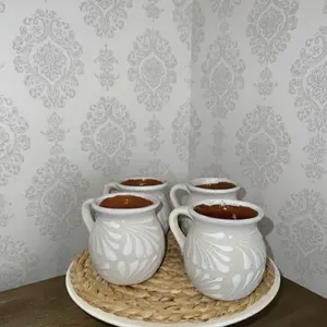 Traditional Mexican caffe mugs taza jarrito de barro