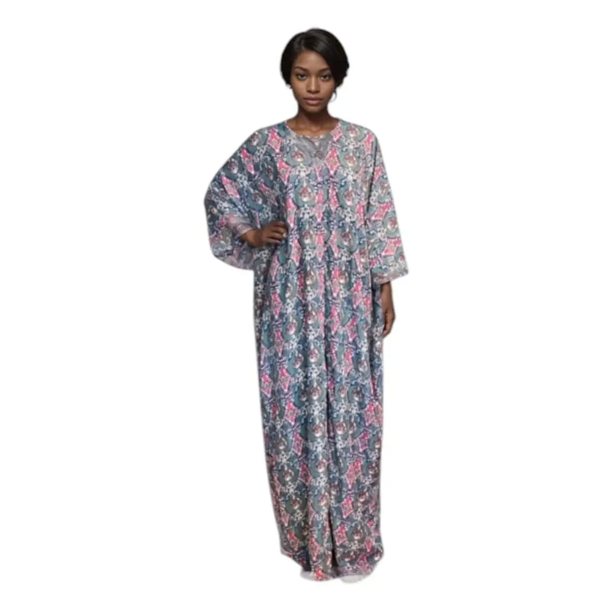 Shemmy Collection Front Slit Kimono Dress