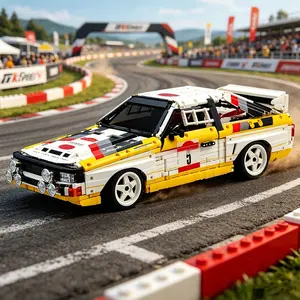1:8 Scale Rally Car Mechanical Building Blocks Toy - Highly Detailed Static Version, Ideal Gift for Kids
