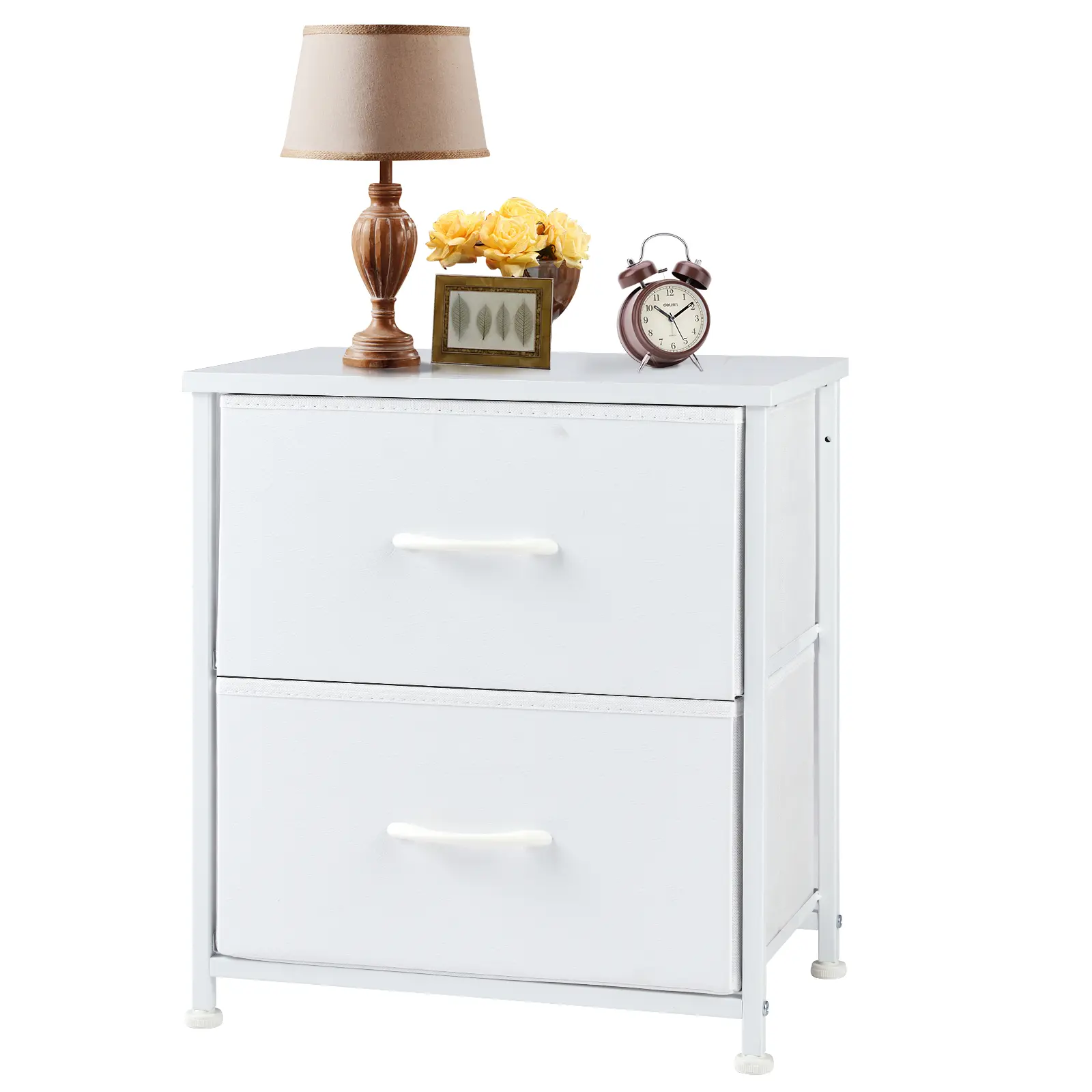 【New Color】Nightstand with 2 Fabric Drawers, Dresser, End Table, Bedside Table, for Bedroom, Living Room, Entryway 【New Color】Nightstand with 2 Fabric Drawers, Dresser, End Table, Bedside Table, for Bedroom, Living Room, Entryway