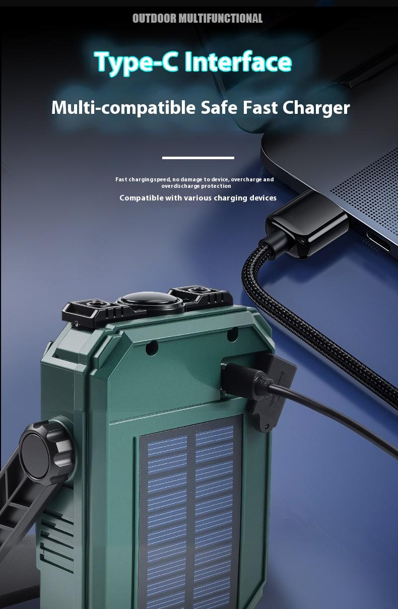 WorkLight Camping Light With Built-in Power Supply, Type-C Rechargeable, Outdoor Light, Multiple Light Sources, Dimming, Emergency Transition, Rainbow Cycle Multi-functional Flashlight.