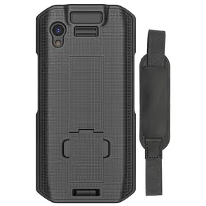 Case + Hand Strap Combo for Zebra TC21 TC26 Mobile Computer Scanner, Nakedcellphone Textured Slim Hard Shell Protector Cover with Kickstand