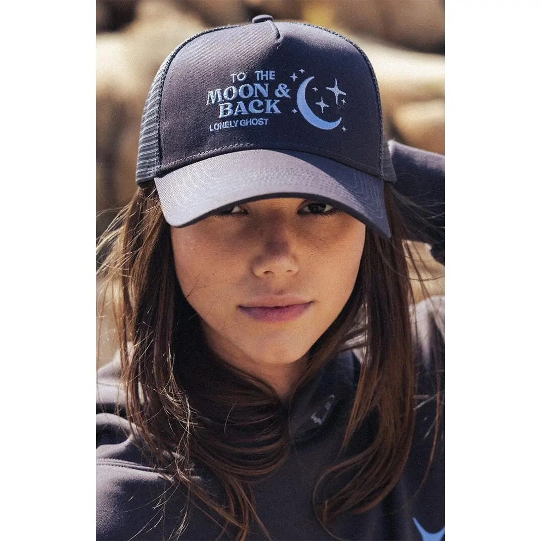 LONELY GHOST Women's ToÂ TheÂ MoonÂ &Â Back Trucker Hat
