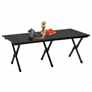 CalidoCasa Folding Camping Table 46 Inch Portable Picnic Table, Heavy Duty Roll Up Outdoor Table for BBQ, Travel, Beach, Backyard Party for Campers, Families & Outdoor Enthusiasts