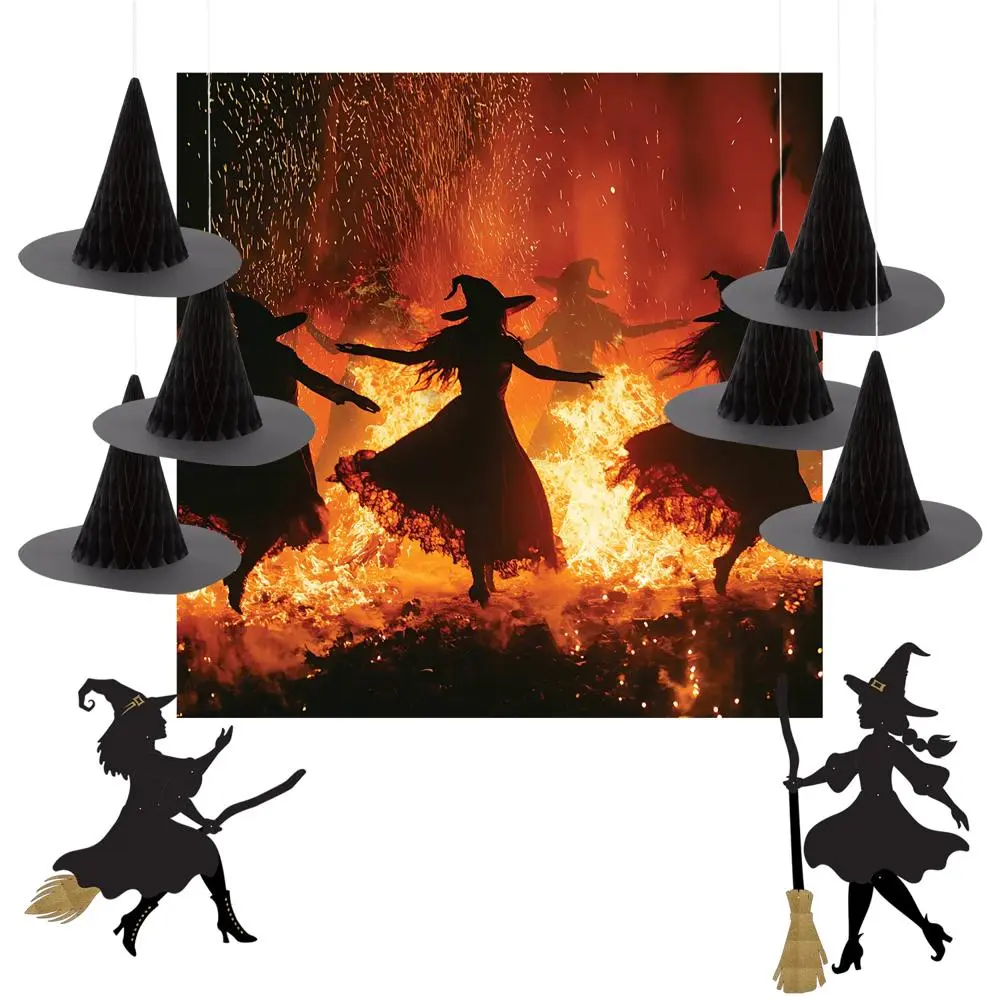 Witching Hour Halloween Photo Booth Backdrop Kit – 15 pcs