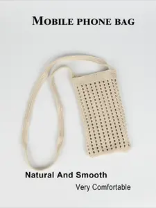 Women's Crossbody Bag, Breathable Knitted Foldable Pouch, Holds Phone Cosmetics Lipstick Perfume, Daily Use Travel Shopping Photo Trip