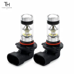Tier's Haven 2PCS 9005/9006 LED Fog Light Bulb, 12V 100W Low Beam Headlight Bulbs, 6500K White DRL Front Light Replacement Kit for Most Vehicles, Quick Start