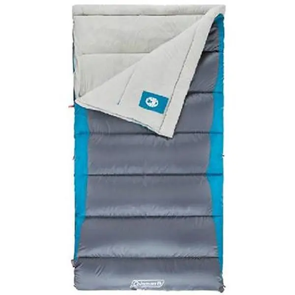 Coleman Aspen Meadows Rectangular Camping Sleeping Bag, Polyester for Warm Weather 40-60°F, 39x81in, with Roll Control & ZipPlow