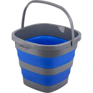 Collapsible Bucket with 2.6 Gallon (10L), Mop Bucket for Cleaning, Plastic Bucket for Garden, Car Washing or Camping, Portable Fishing Water Pail
