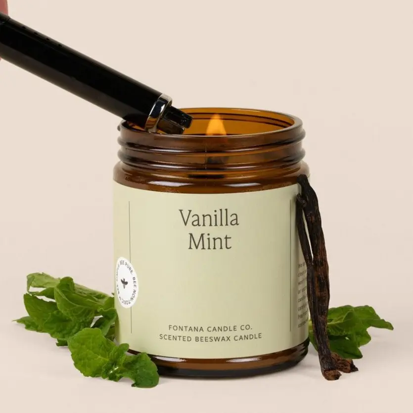 Fontana Candle Co Classic Jar Candles Vanilla Collection - Pure Vanilla, Vanilla Mint, Lavender Vanilla Tangerine - 40 Hour Burn Time - MADE SAFE Certified