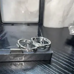 Game Love and Deepspace Caleb Cosplay Ring Unisex Adjustable Opening Rings Couple Wedding Jewelry Accessories