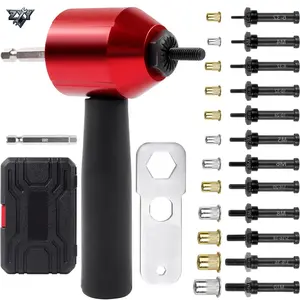 Rivet Nut Tool Adapter for Cordless Electric Drill, Newly Labor-Saving Professional Rivet Gun Kit with Carrying Case, Rivet Nut Tool Set (Rivet Nut Tool-30-R1)