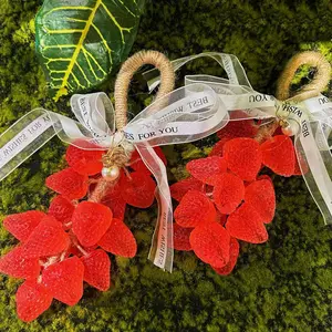 Crystal Strawberry Cold Process Soap 250g, Handmade Natural Fragrance Skincare, Long-Lasting Scented Hand Wash Soap Gift for Friends