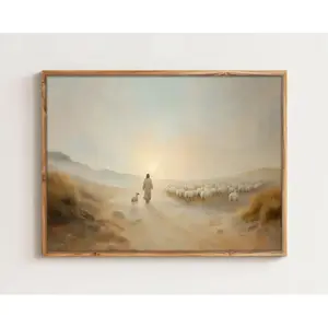 Jesus Leaves the Unframe Canvas posters, room decorations, wall art, suitable for gifts for family and friends