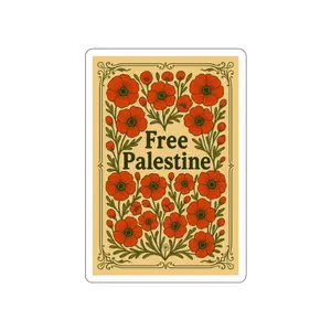 Free Palestine Die-Cut Stickers, Floral Freedom Stickers, Laptop Decal, Political Statement Stickers, Gift for Activists, Eco-Friendly Decor