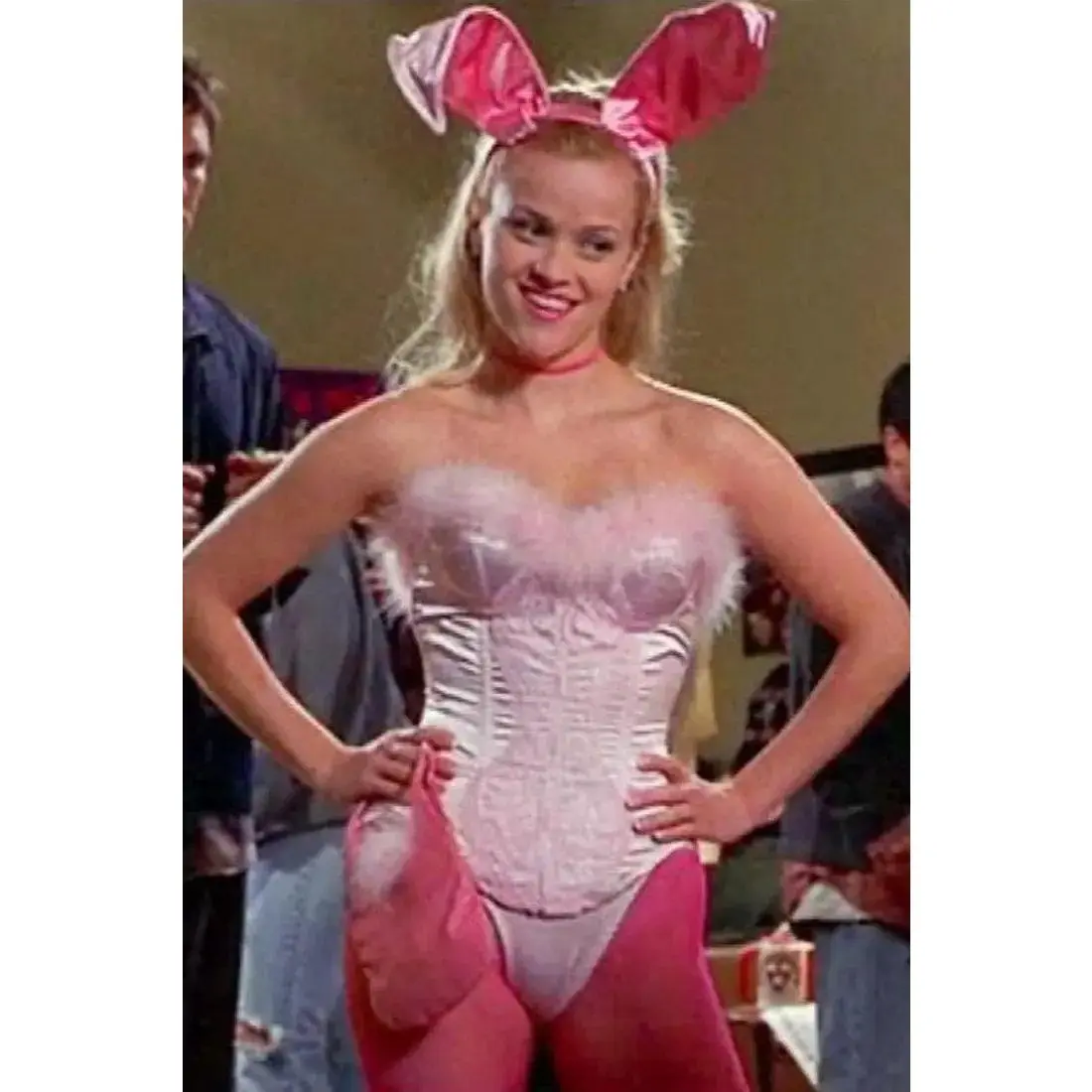 Pink Legally Bunny Sexy 4Pc Blonde Movie Character Costume