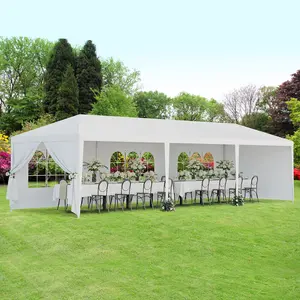 Superdealusa Waterproof 10'x10/20/30' White Wedding Party Tent Event With Windows & Sidewalls Superdealusa Waterproof 10'x10/20/30' White Wedding Party Tent Event With Windows & Sidewalls