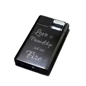 Vertigo Carrera Empty Flat Flame Lighter | Custom Engraved with choice of Text | Refillable Windproof Lighter |Authentic and New | Lighter Accessory