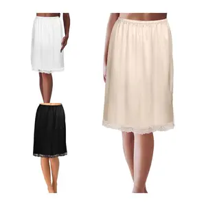 Half Slips for Under Dresses Skirt Extenders Skirt Womens Half Slip Satin Anti Static Lace Long Underskirt