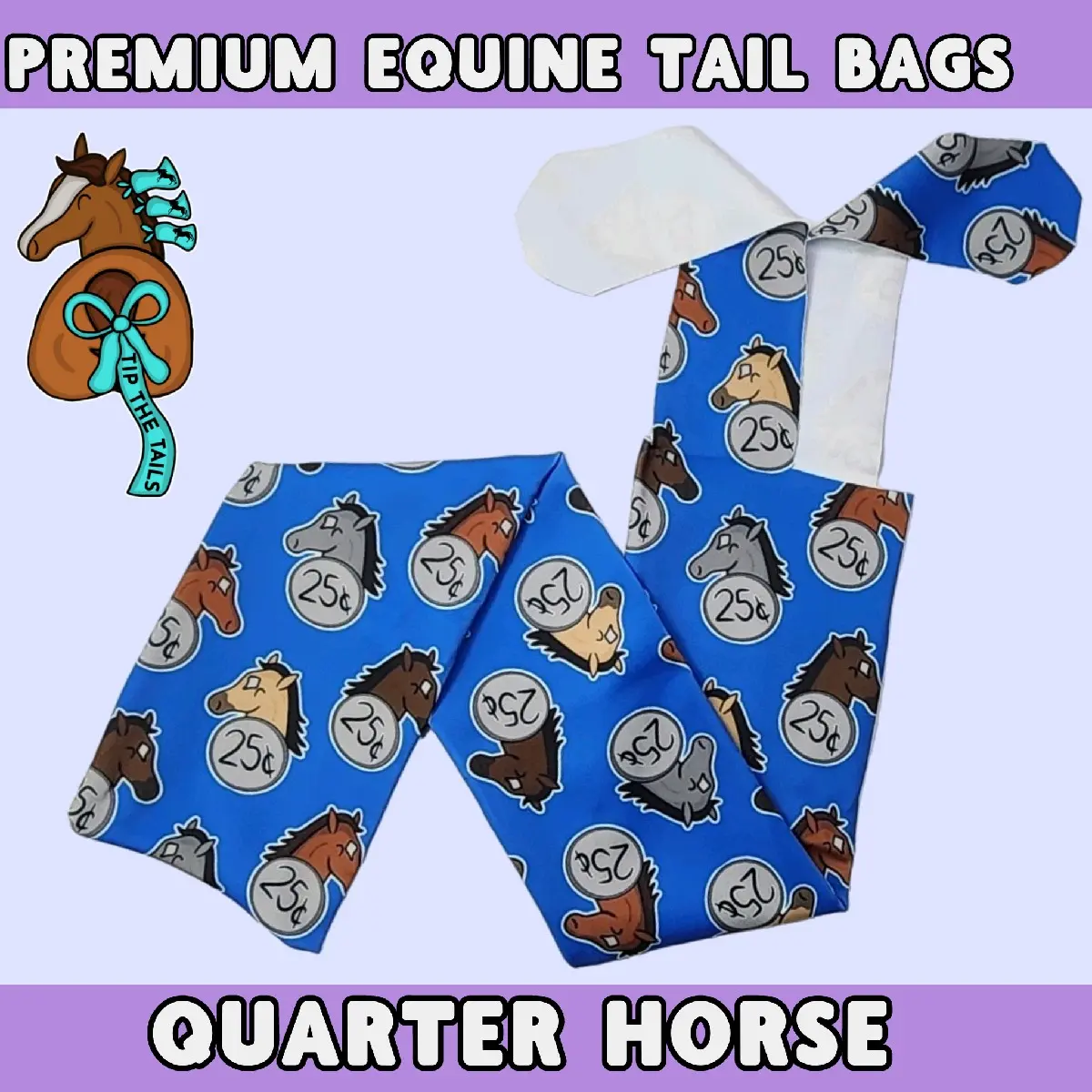 Quarter Horse Equine Tail Bag - Horse Grooming Accessories - Tail Bags for Horses - Equestrian Fashion Gifts - AQHA Horse Gear