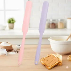 Multi-Purpose Baking Scraper & Icing Smoother Set: High-Temp Resistant Kitchen Tools Includes Cookie Mixer Spatula and Cake Frosting Spatula for Oven Baking, Lightweight Durable Plastic, Essential Baking Utensils, Baking Utensils Supplies.