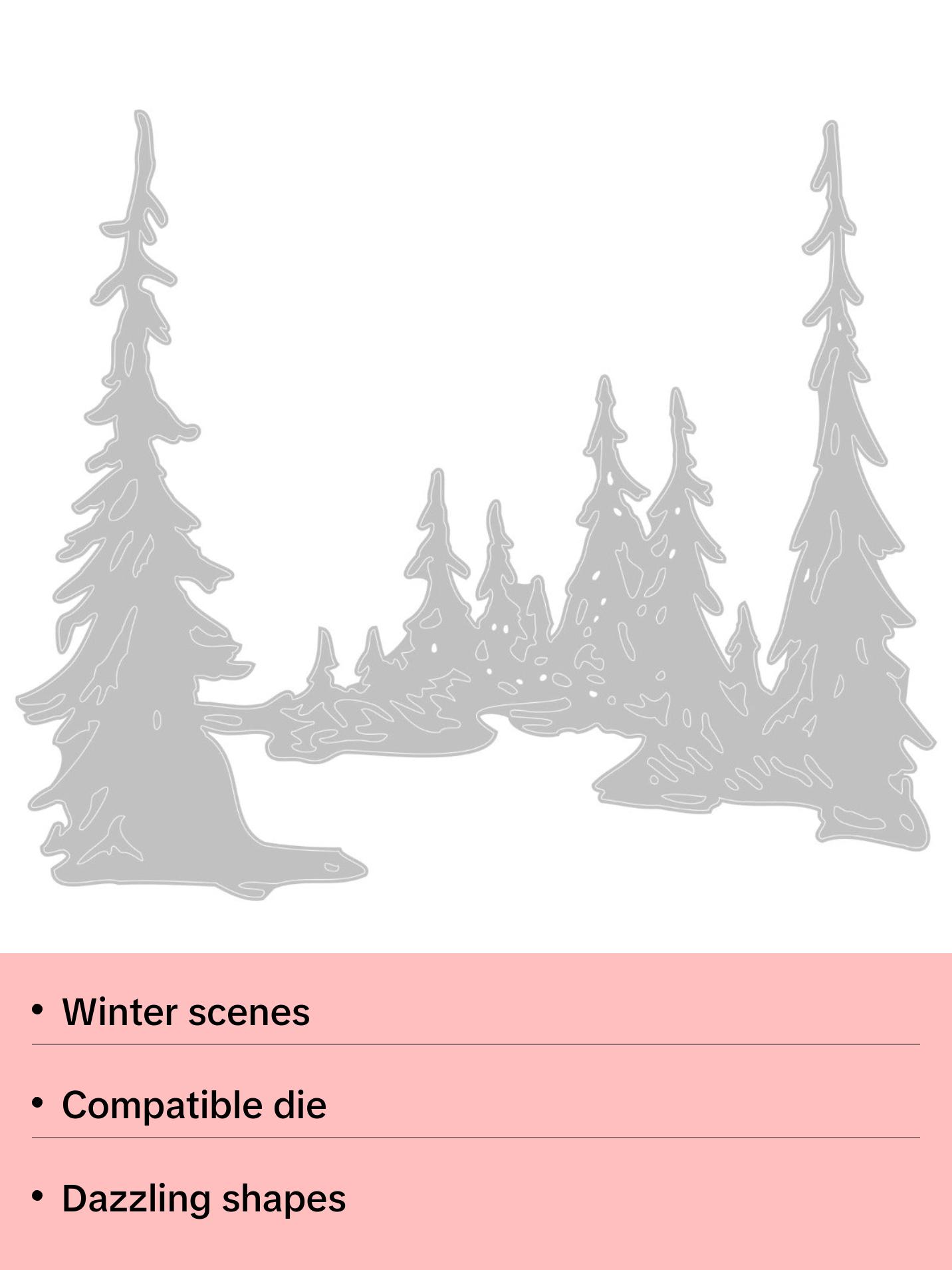 Sizzix Thinlits Die - Tall Pines by Tim Holtz