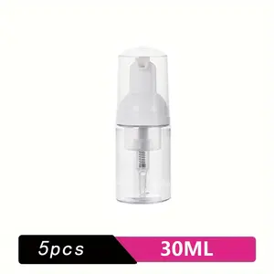 5pcs 30ML Portable Foam Dispenser Bottles, Mousse Pump Bottles for Cosmetics and Cleaning, Ideal for Travel and Home Use