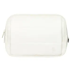 LOLË Unisex Handwarmer Cross Body/Belt Bag, Faux-Fur Lined Hand Warmer Sleeve, Cream