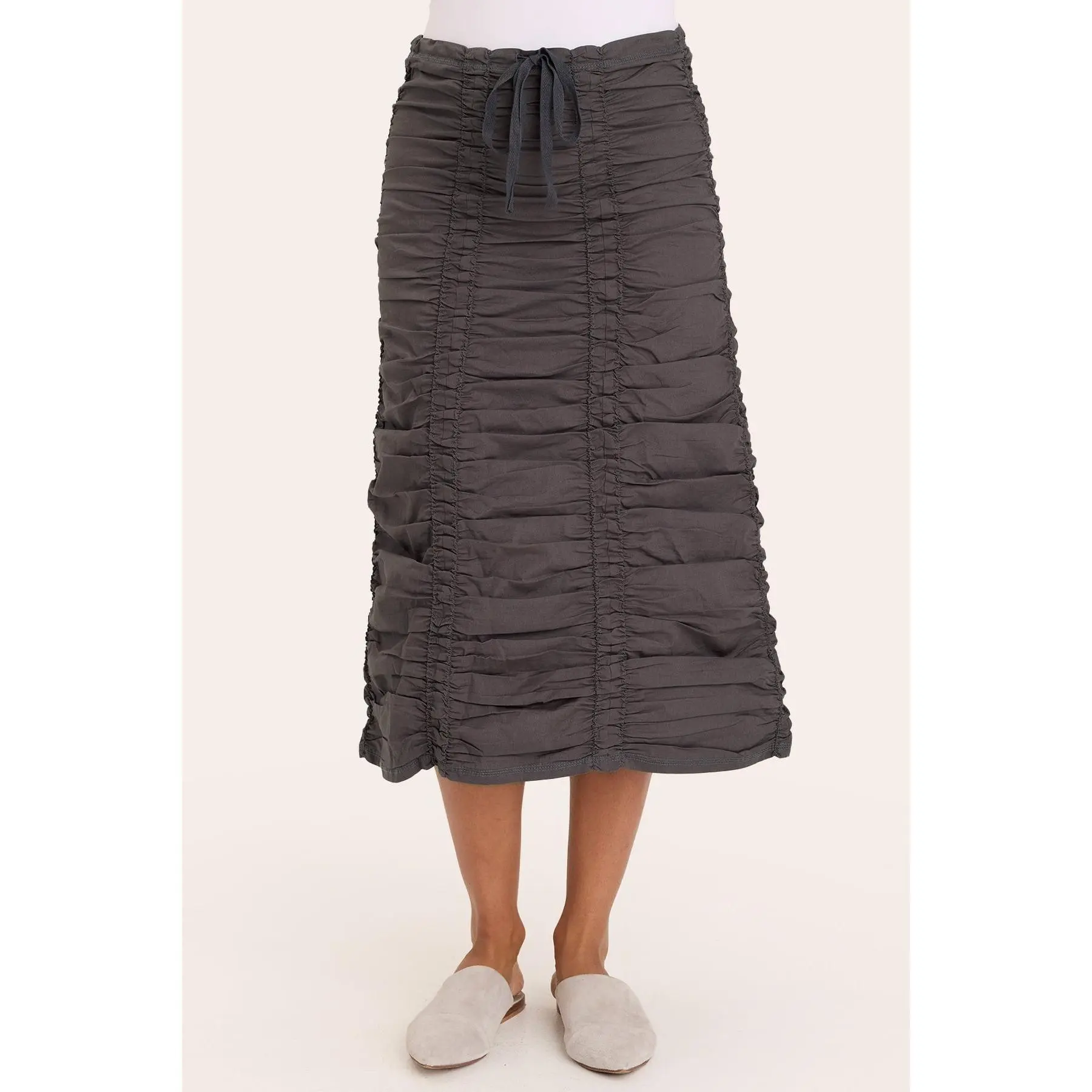 Double Shirred Panel Skirt