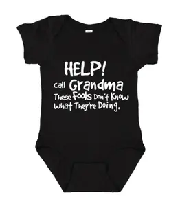 Help, call grandma Onesie, Pregnancy Announcement Gift, Cotton Baby Clothes, Funny Bodysuit
