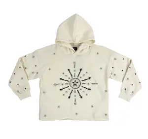 "Starburst" Hand-Made Hood - Ivory