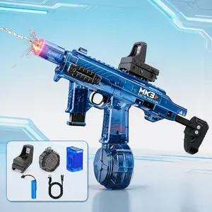 Electric toy water gun with a flashlight, automatic water gun, long-range spray, outdoor party summer water gun shooting game toy—the perfect water gun gift for both children and adults